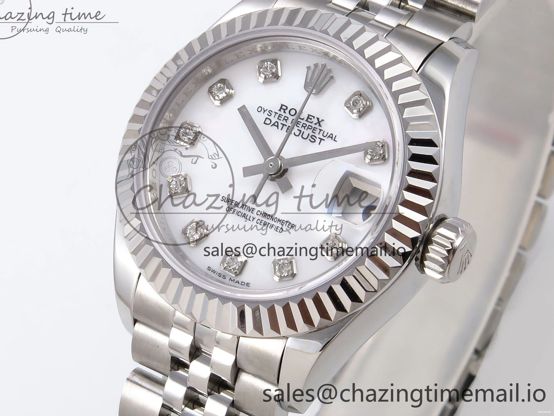 904L SS Steel A2671 279174 Edition Diamonds GMF Bracelet Best DateJust White on 1:1 Dial 28MM Jubilee 0118